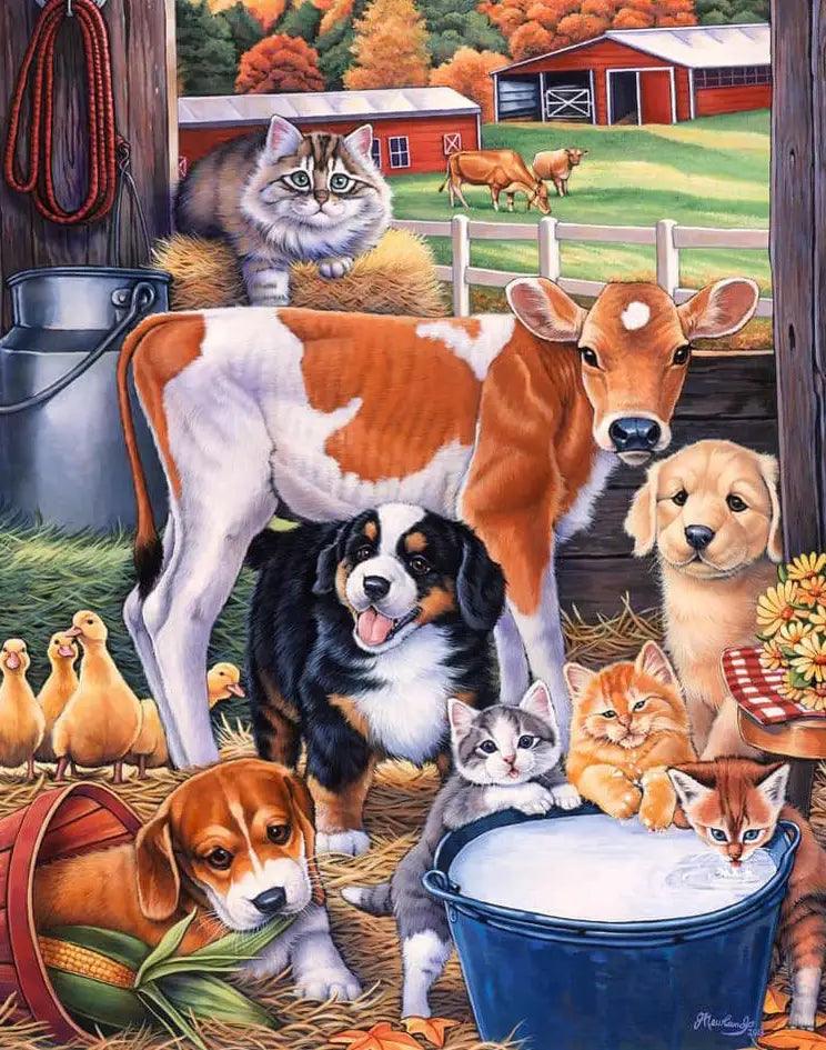 Diamond Painting - Przyjaciele z szopy