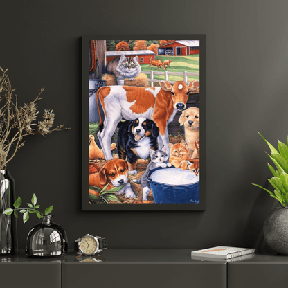 Diamond Painting - Przyjaciele z szopy