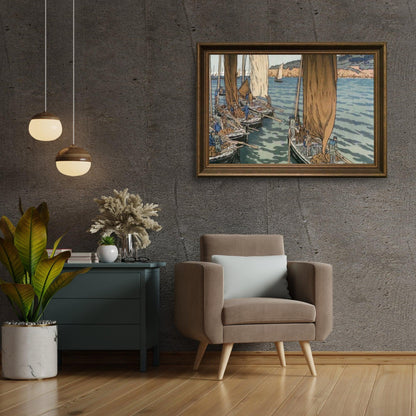 Diamond Painting - Odpłynięcie statków w Tréboul - SEOS Shop ®
