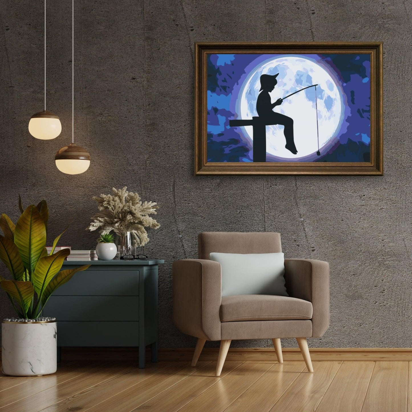 Diamond Painting - Ryby pod pełnią księżyca - SEOS Shop ®