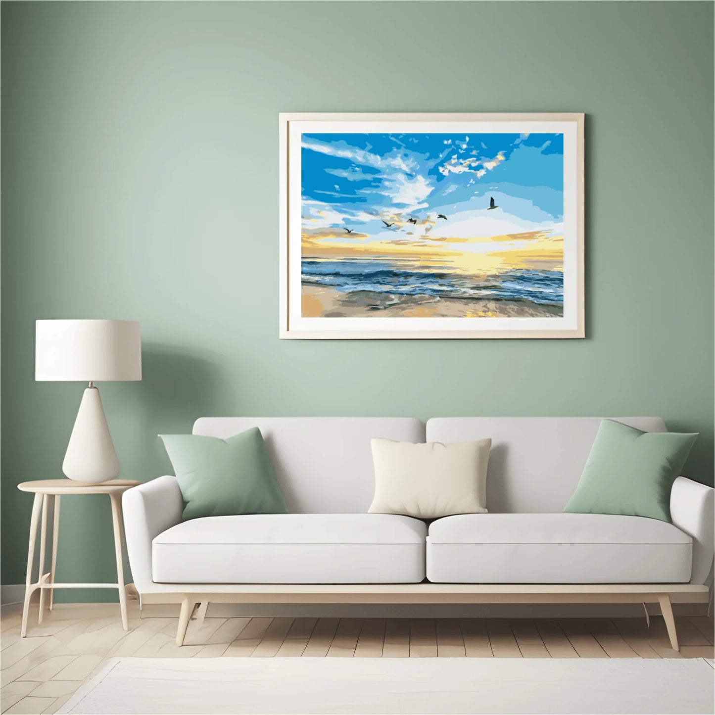 Diamond Painting - Ptaki latające nad morzem - SEOS Shop ®