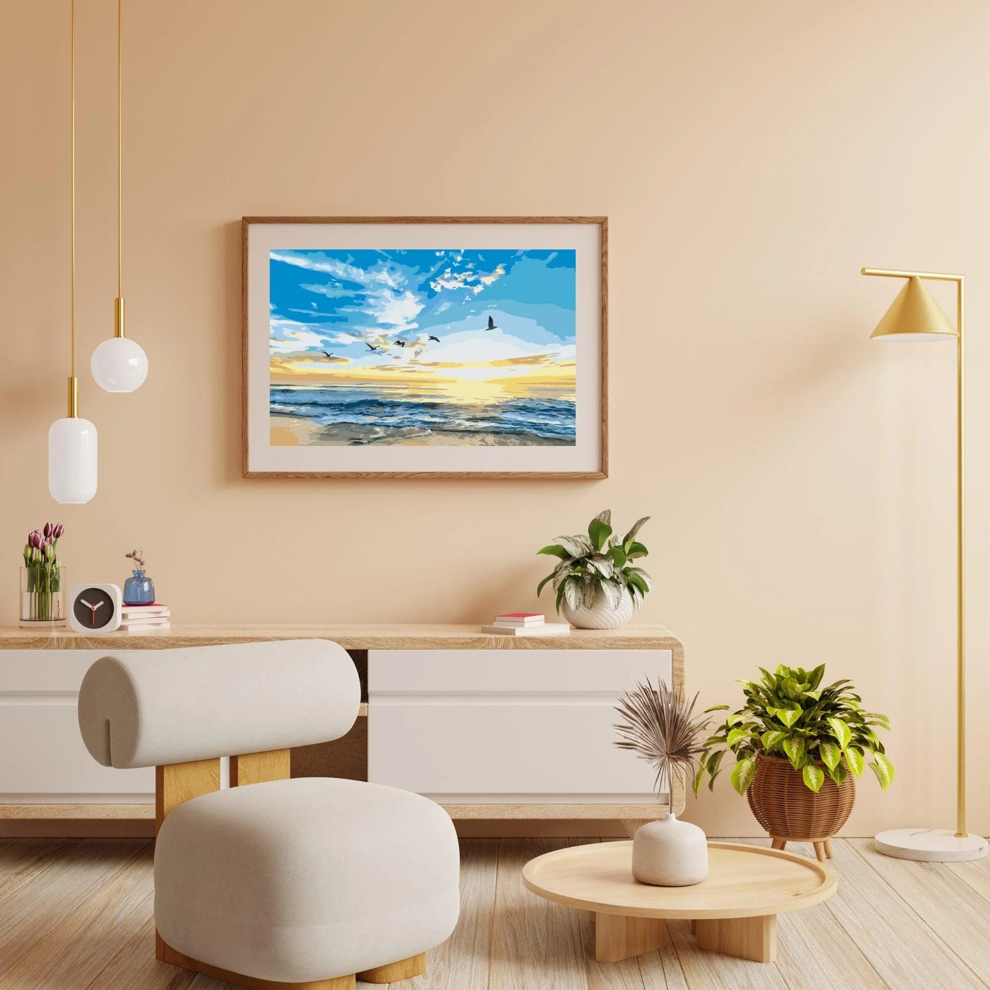 Diamond Painting - Ptaki latające nad morzem - SEOS Shop ®