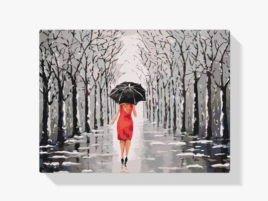 Diamond Painting - Kobieta spacerująca w parku - SEOS Shop ®