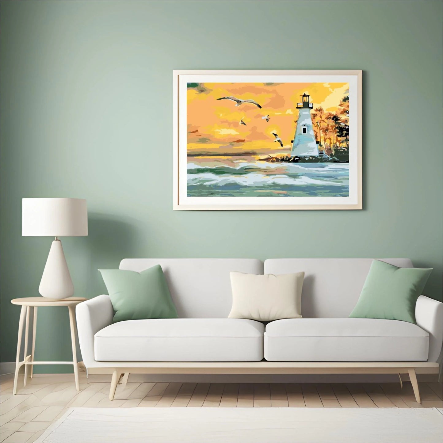 Diamond Painting - Latarni morskiej i mewy - SEOS Shop ®