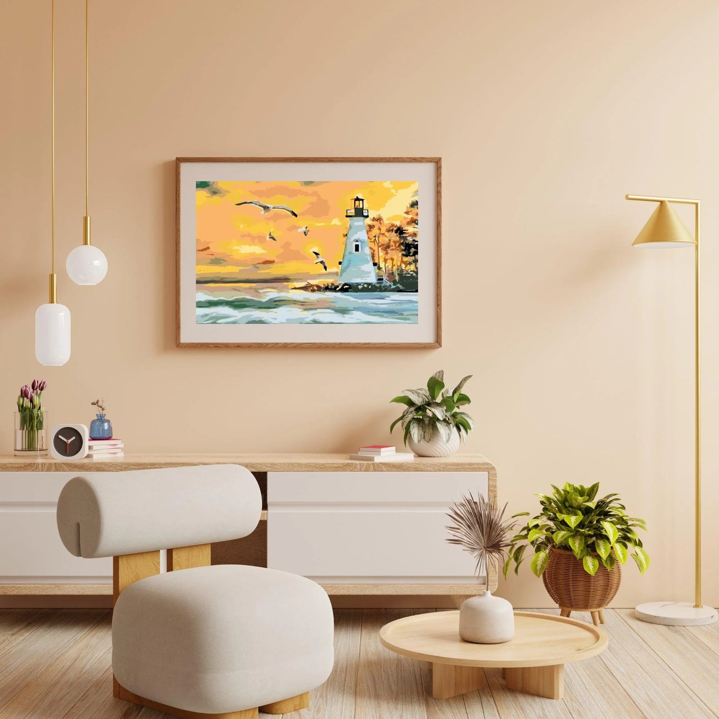 Diamond Painting - Latarni morskiej i mewy - SEOS Shop ®