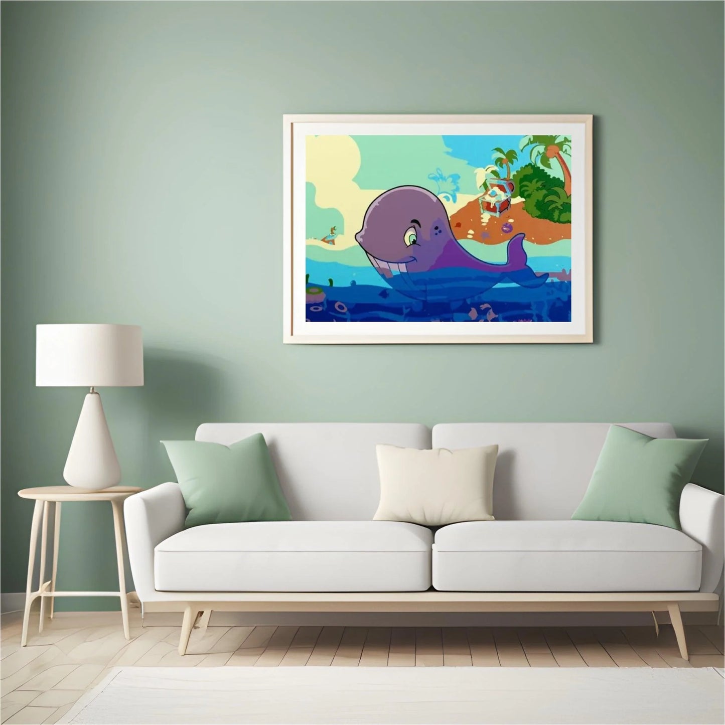 Diamond Painting - Wieloryb i skarb