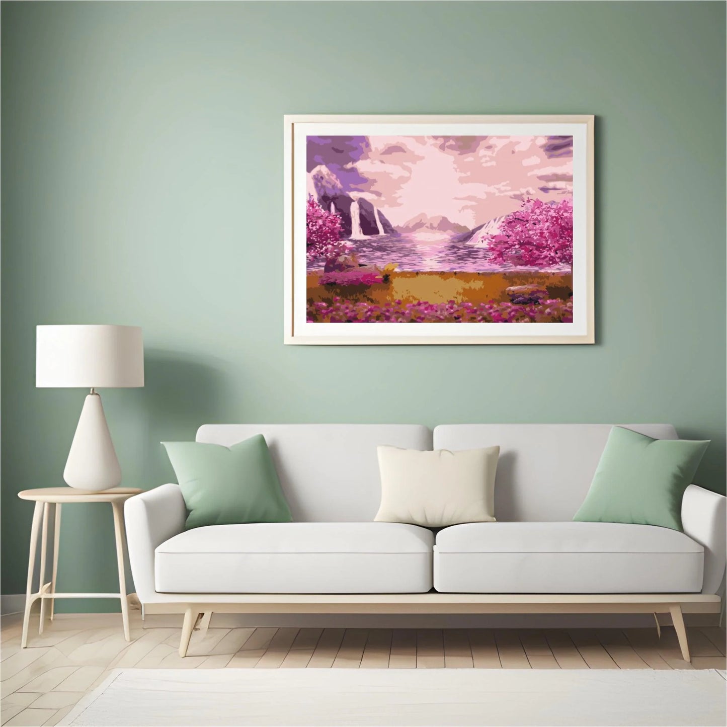 Diamond Painting - Wodospad w różanym ogrodzie - SEOS Shop ®