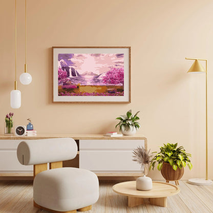 Diamond Painting - Wodospad w różanym ogrodzie - SEOS Shop ®
