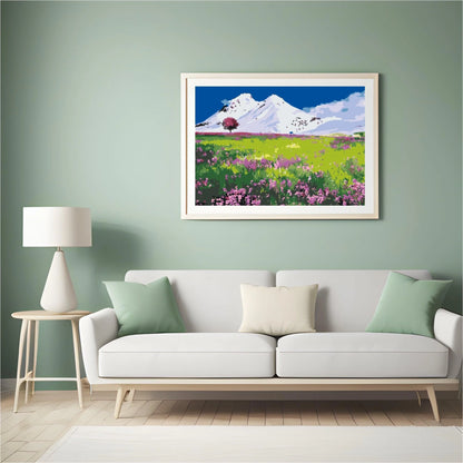 Diamond Painting - Łąka pośrodku gór - SEOS Shop ®