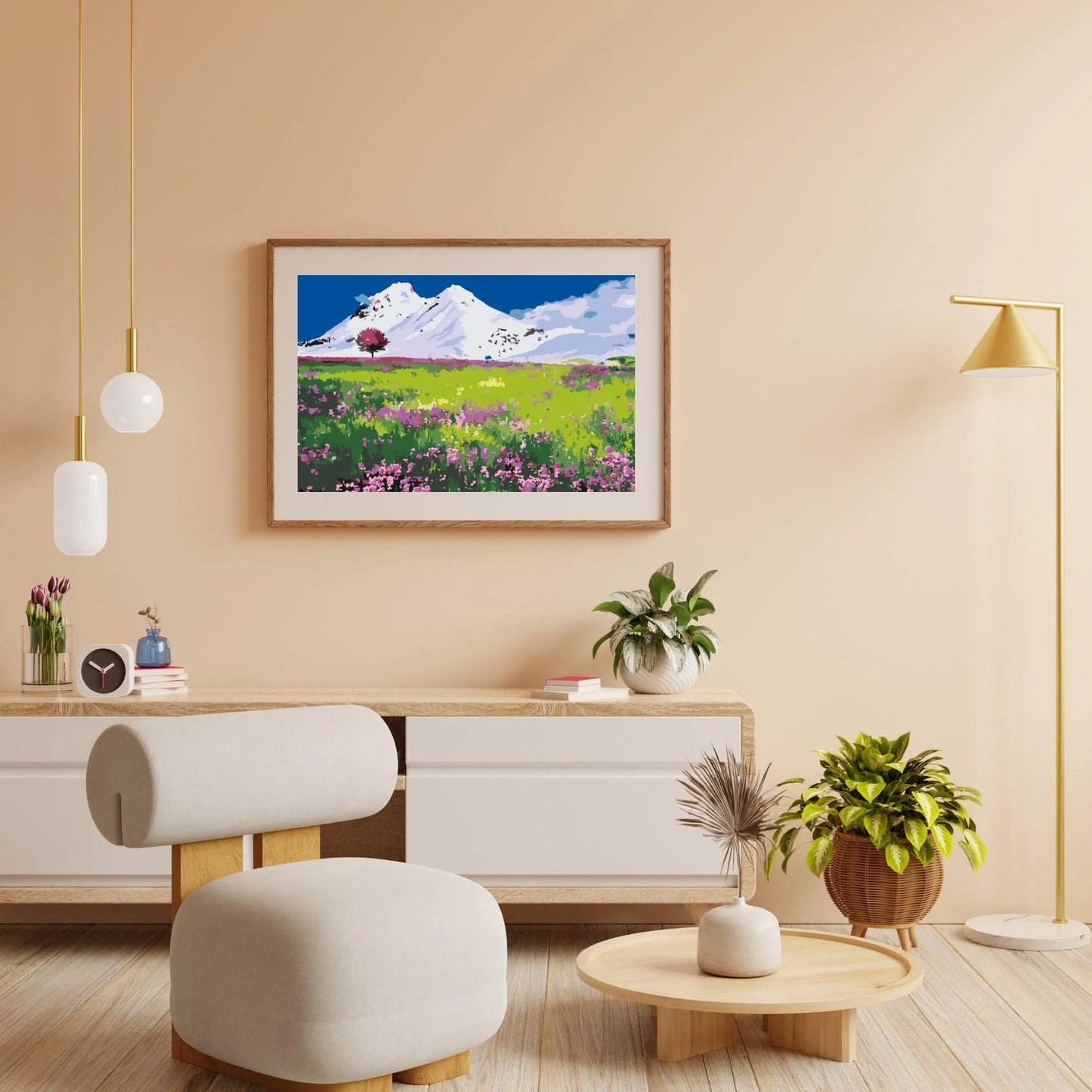 Diamond Painting - Łąka pośrodku gór - SEOS Shop ®