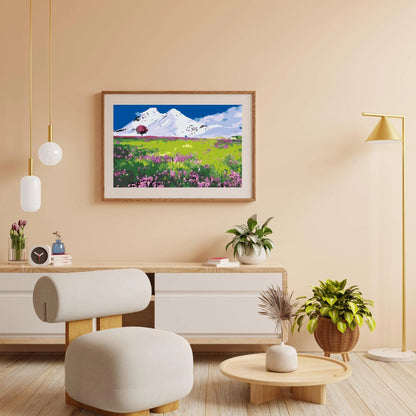 Diamond Painting - Łąka pośrodku gór - SEOS Shop ®