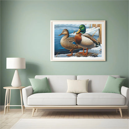 Diamond Painting - Zimowi goście