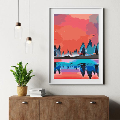 Diamond Painting - Krajobraz zimowy 2 - SEOS Shop ®