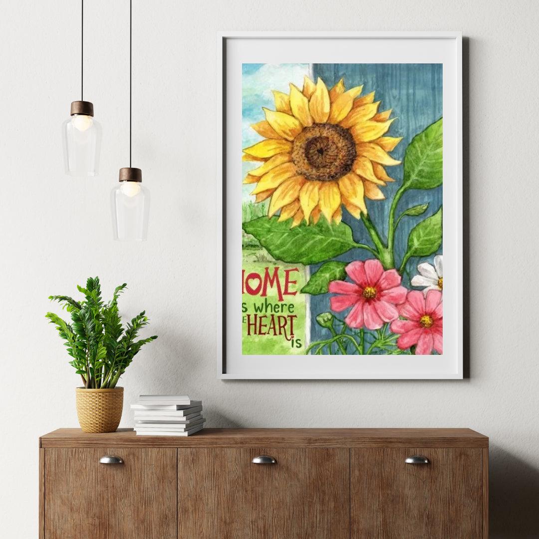 Diamond Painting - Słonecznik Domowe Serce - SEOS Shop ®