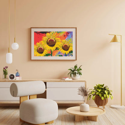 Diamond Painting - Słoneczniki w studiu - SEOS Shop ®