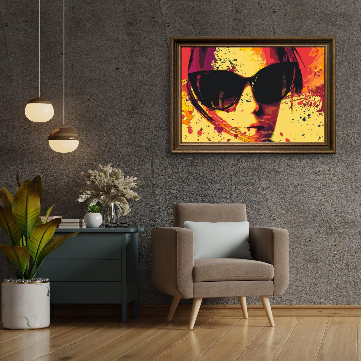 Diamond Painting - Okulary przeciwsłoneczne w kolorze żółtym - SEOS Shop ®