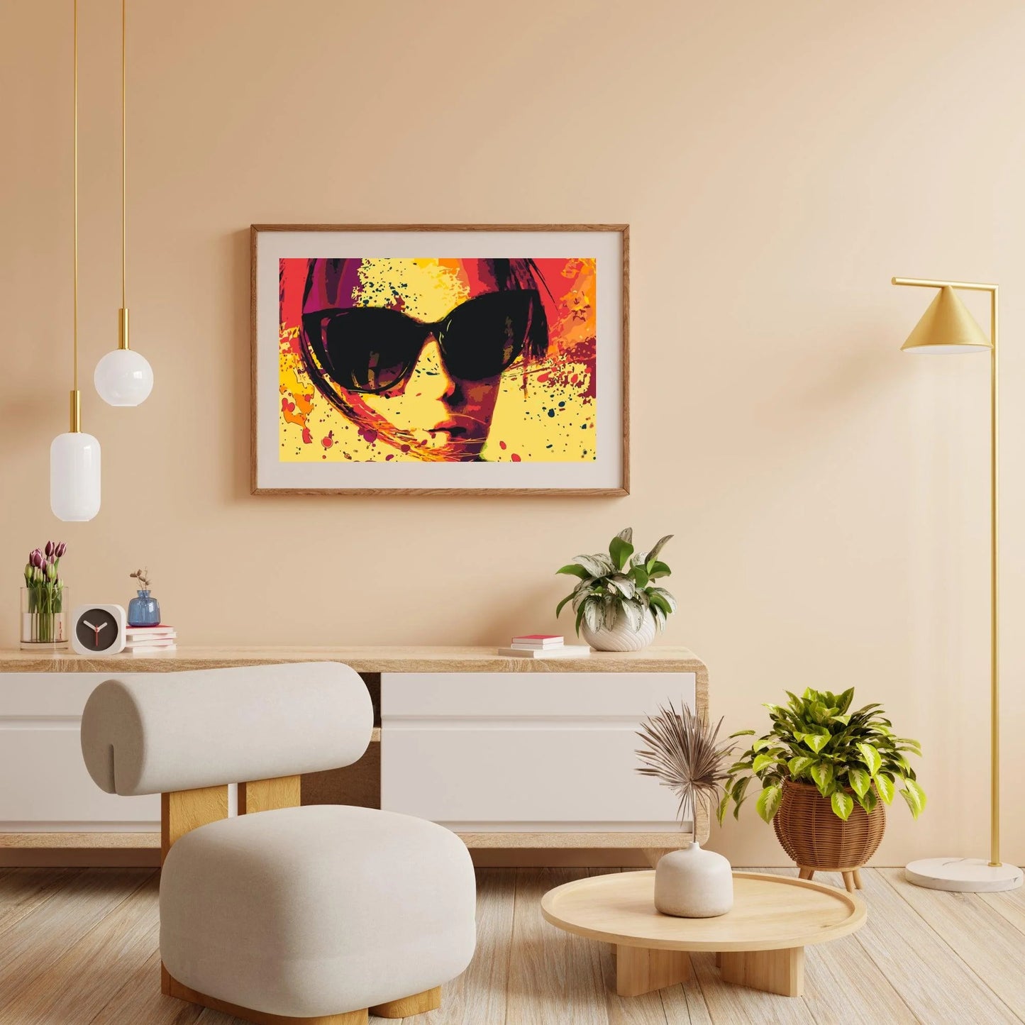 Diamond Painting - Okulary przeciwsłoneczne w kolorze żółtym - SEOS Shop ®