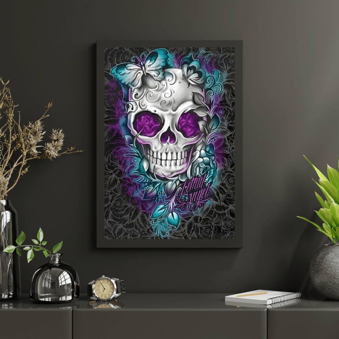 Diamond Painting Kwiat Motyl Czaszka - SEOS Shop ®