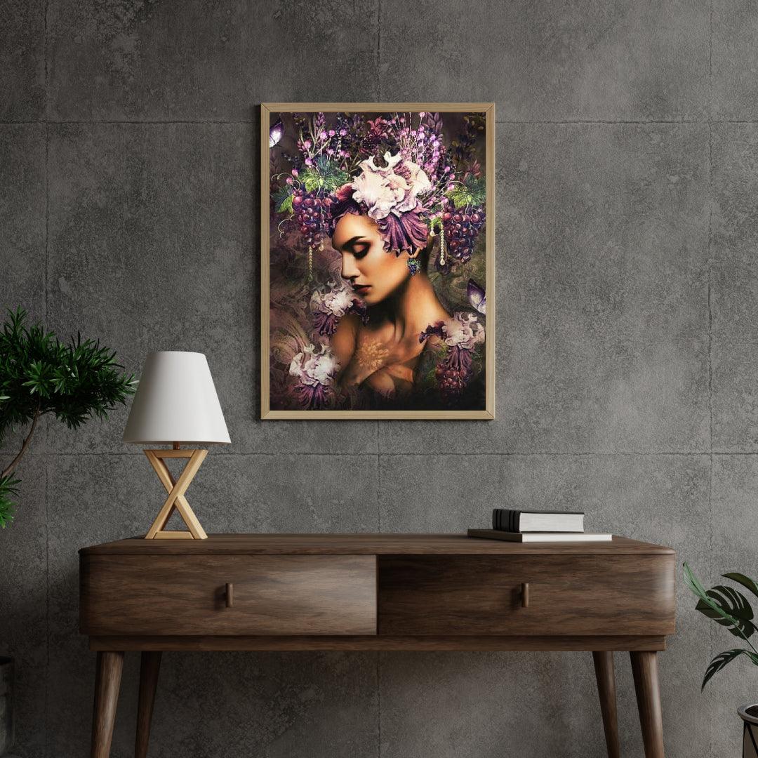 Diamond Painting Winogrona Kobiety z Motylem - SEOS Shop ®