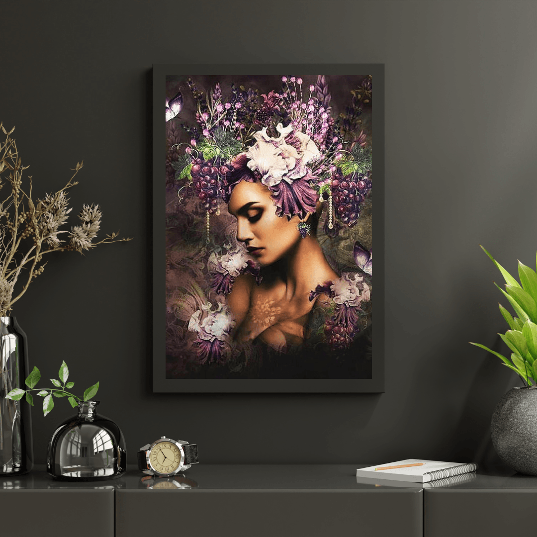 Diamond Painting Winogrona Kobiety z Motylem - SEOS Shop ®