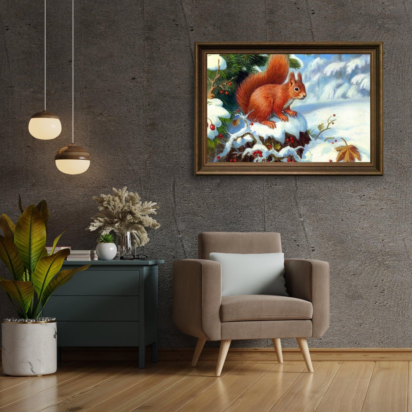 Diamond Painting Wiewiórka z owocami wiśni - SEOS Shop ®