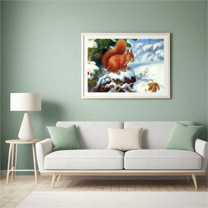 Diamond Painting Wiewiórka z owocami wiśni - SEOS Shop ®