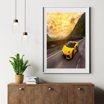 Diamond Painting Żółty Samochód Sportowy 30x40 cm - SEOS Shop ®