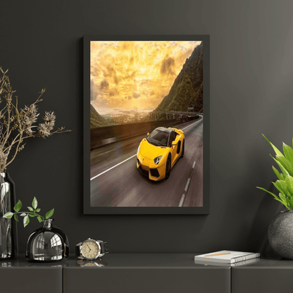 Diamond Painting Żółty Samochód Sportowy 30x40 cm - SEOS Shop ®
