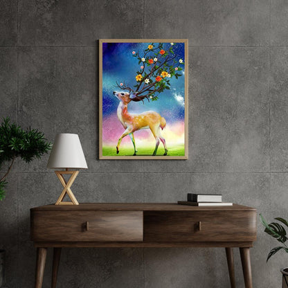 Diamond Painting Jelenie i Kwiaty Róg - SEOS Shop ®