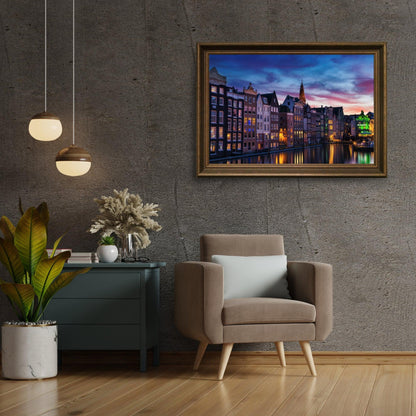 Diamond Painting Holenderskie Miasto Nocą - SEOS Shop ®