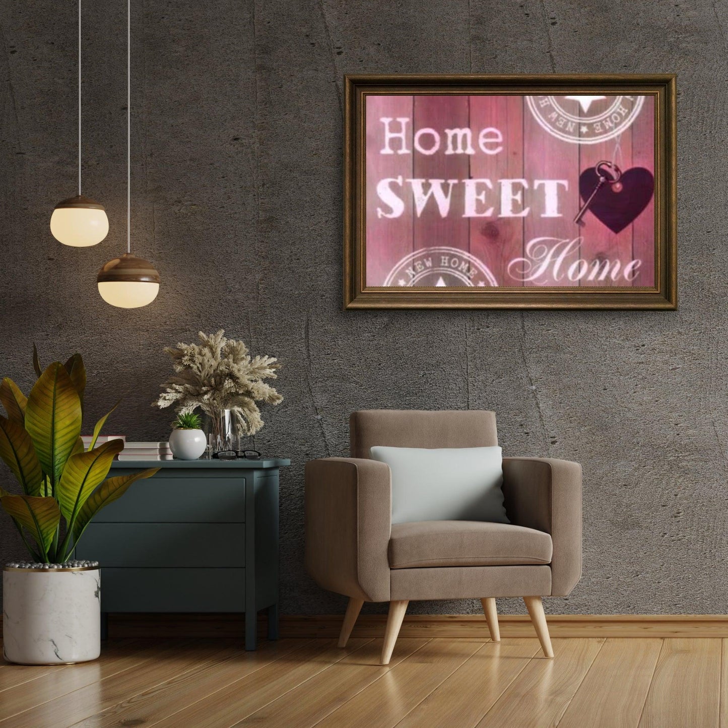 Diamond Painting Home Sweet Home Różowy 30x20cm – SEOS Shop ®