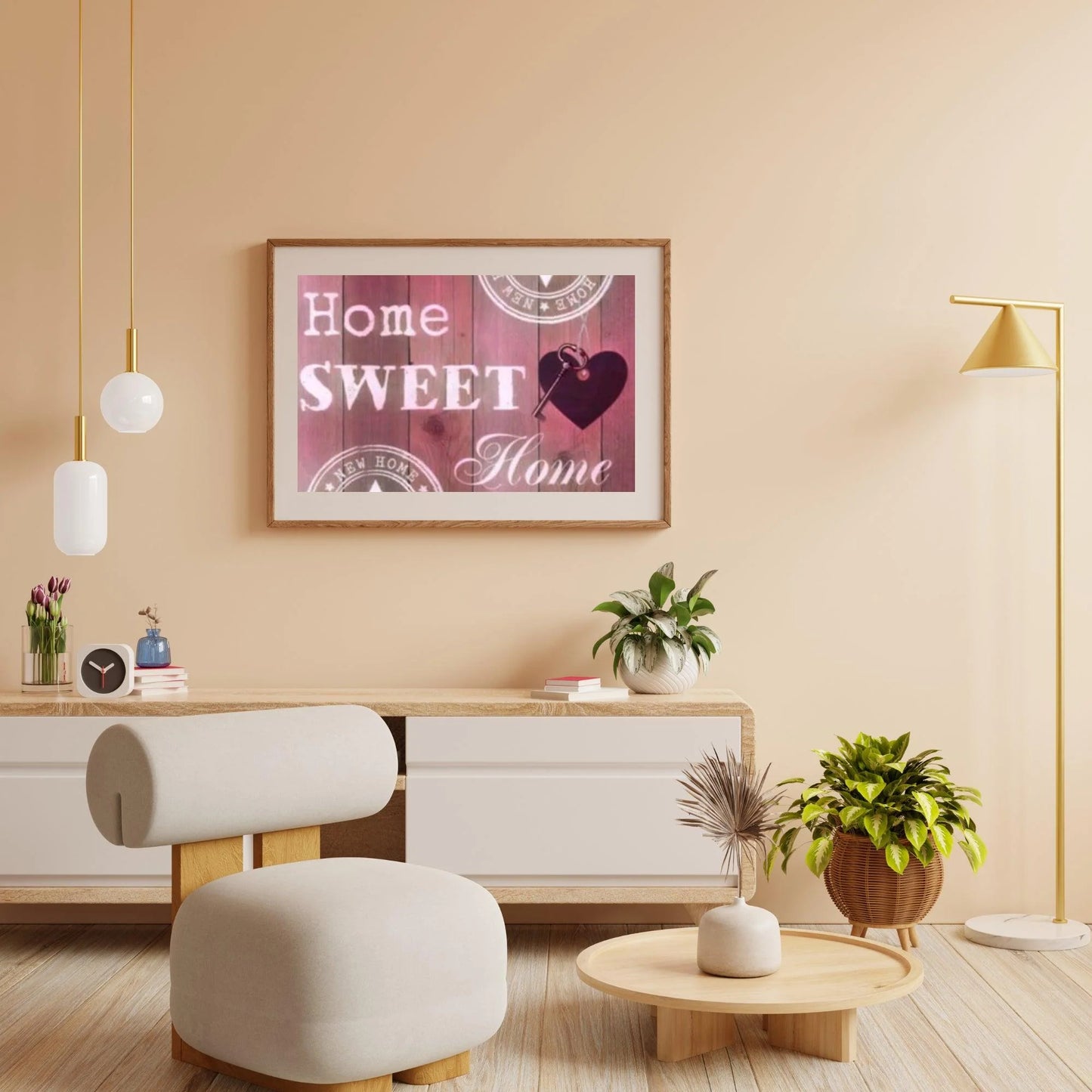 Diamond Painting Home Sweet Home Różowy 30x20cm – SEOS Shop ®