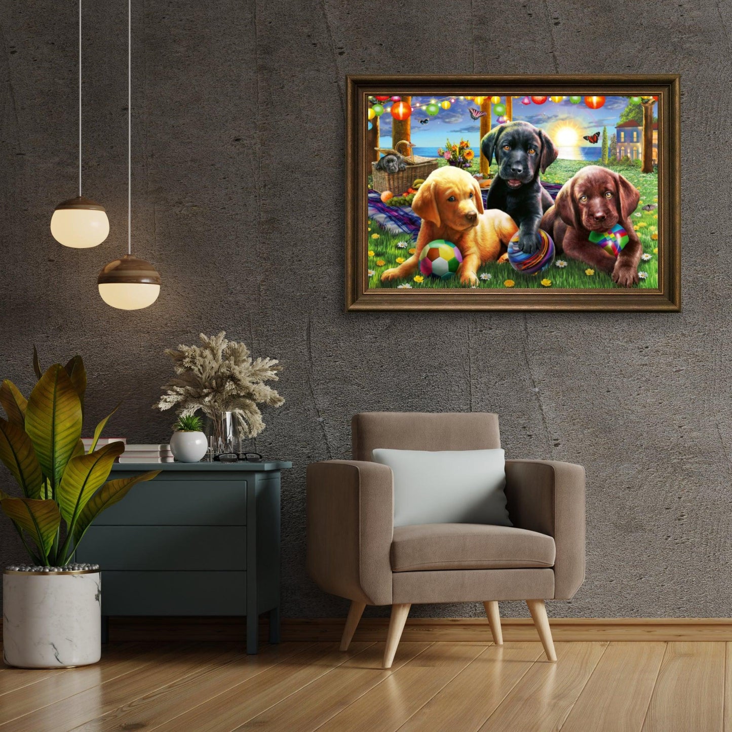 Diamond Painting Psy Bawią się - SEOS Shop ®