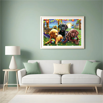 Diamond Painting Psy Bawią się - SEOS Shop ®