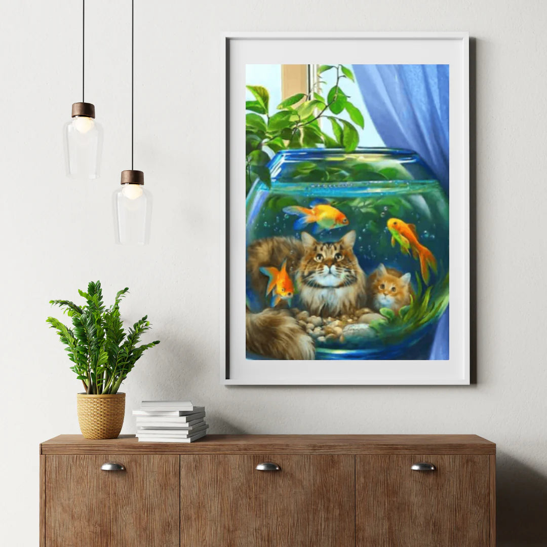 Diamond Painting Kot z Rybą - SEOS Shop ®