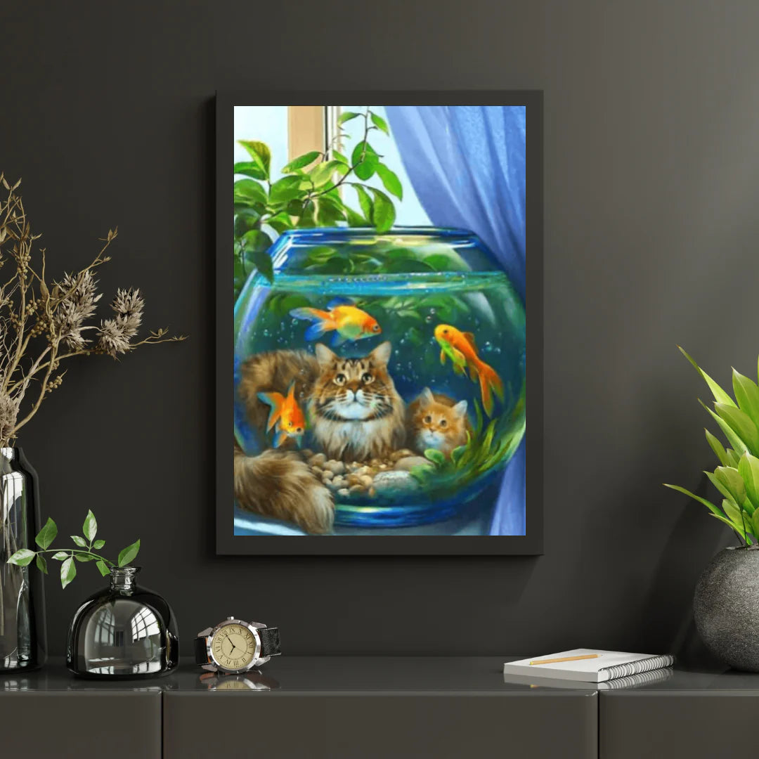 Diamond Painting Kot z Rybą - SEOS Shop ®