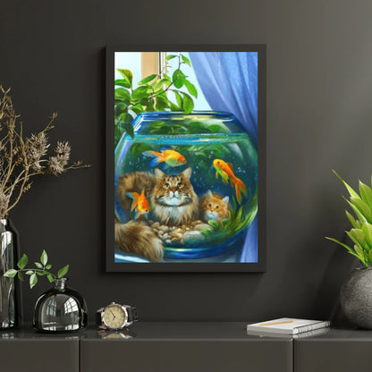 Diamond Painting Kot z Rybą - SEOS Shop ®