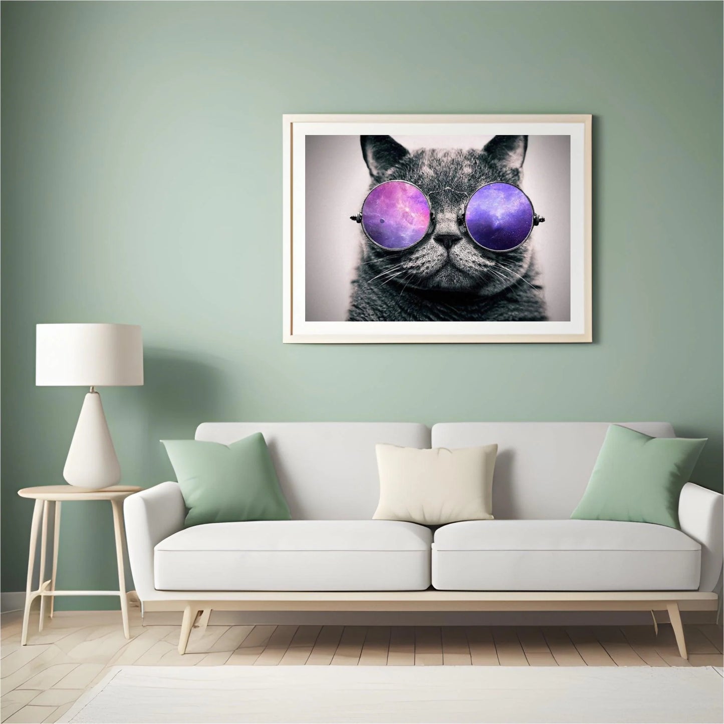 Diamond Painting Kot w fioletowych okularach - SEOS Shop ®