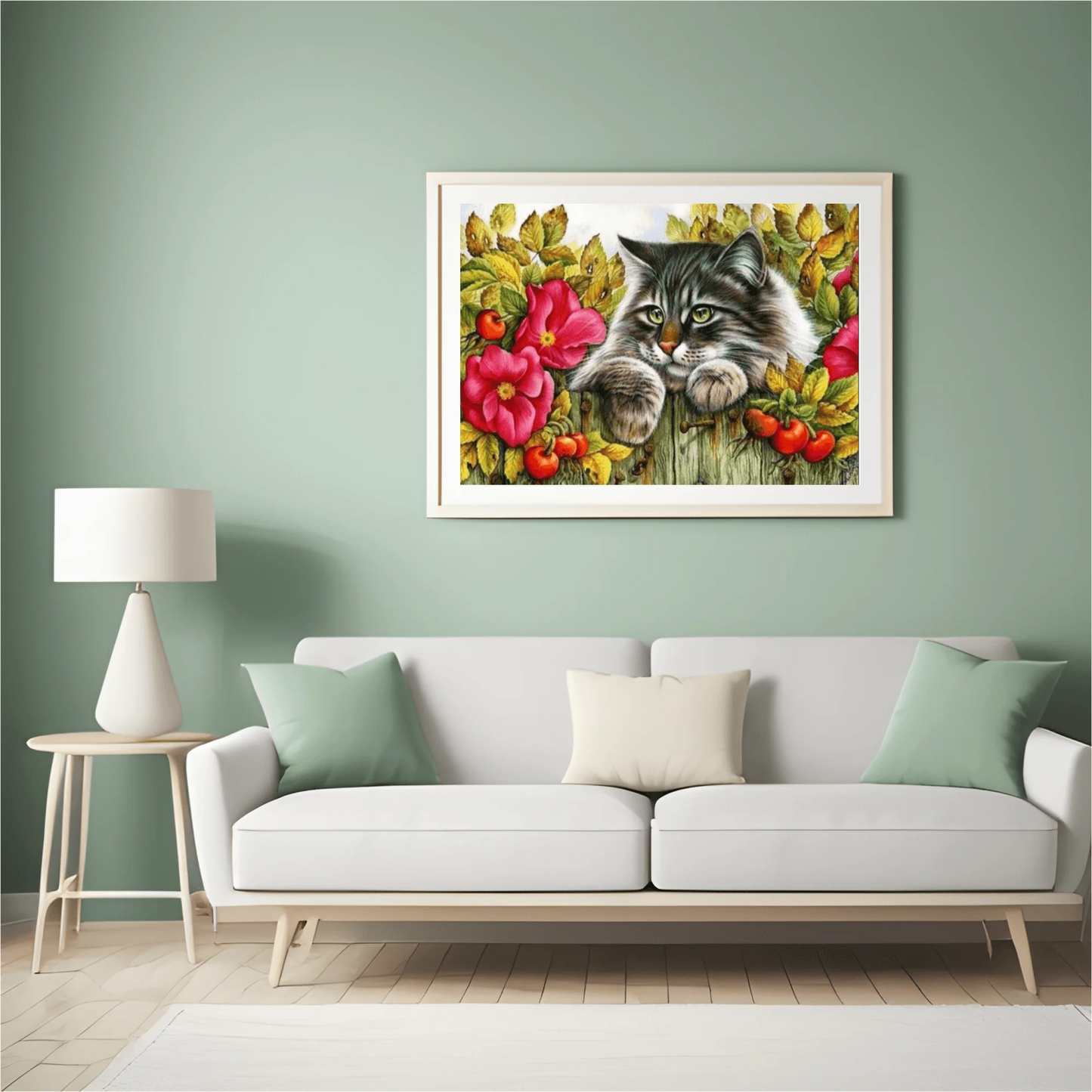 Diamond Painting Kot na płocie - SEOS Shop ®