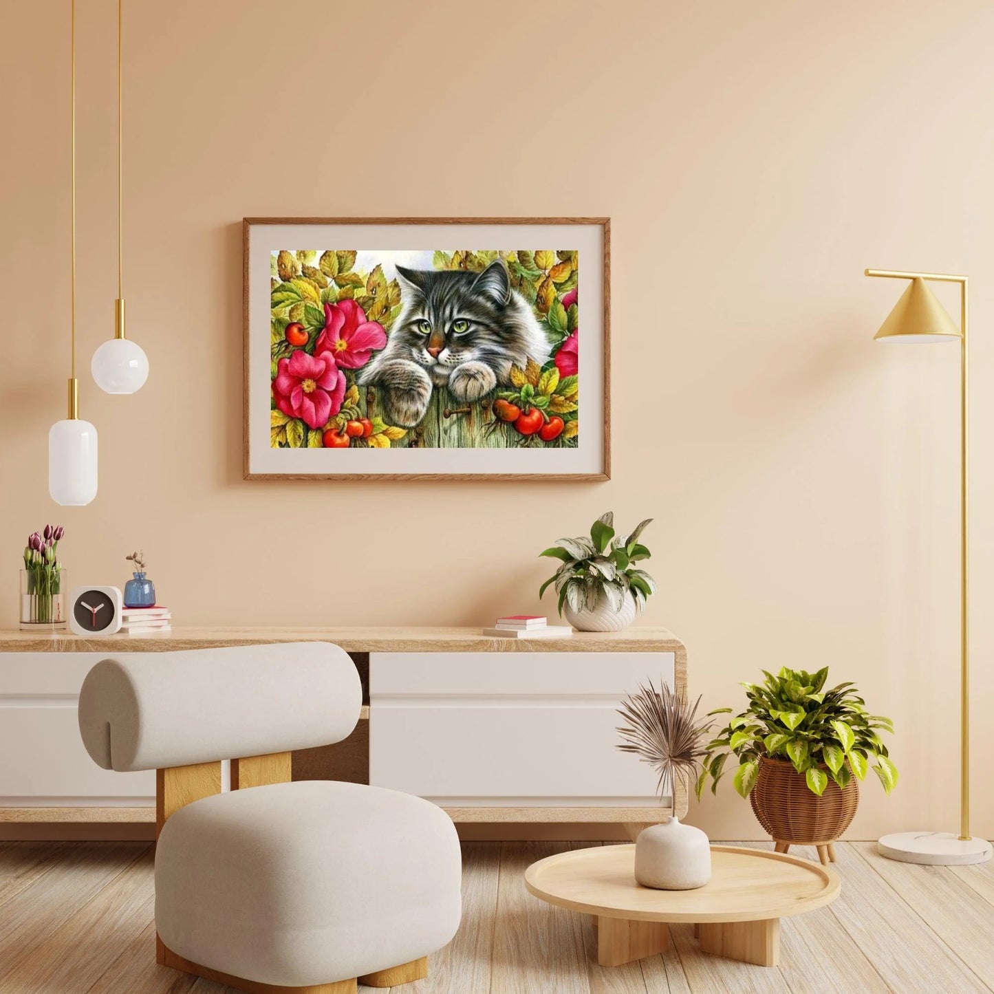 Diamond Painting Kot na płocie - SEOS Shop ®