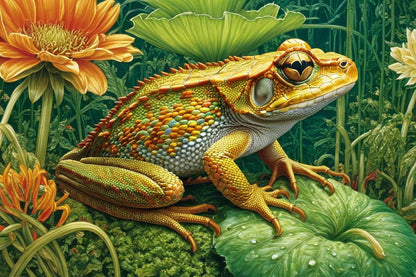 Diamond Painting Żaba na liściu - SEOS Shop ®