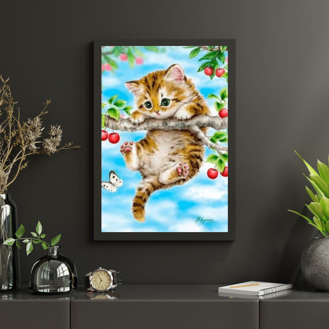 Diamond Painting Kot na gałęzi - SEOS Shop ®