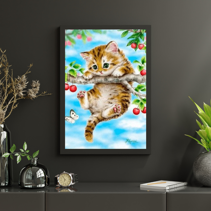 Diamond Painting Kot na gałęzi - SEOS Shop ®