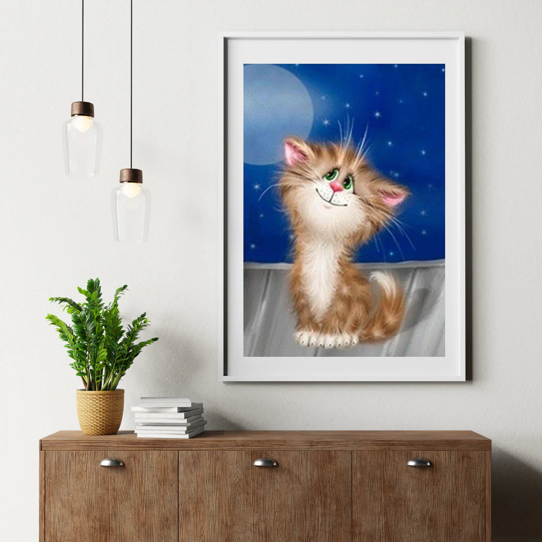 Diamond Painting Kotek przy Kominie - SEOS Shop ®