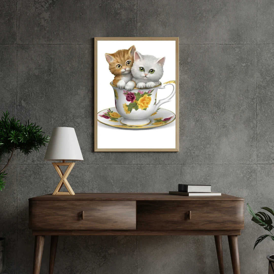Diamond Painting Kocięta w filiżance - SEOS Shop ®