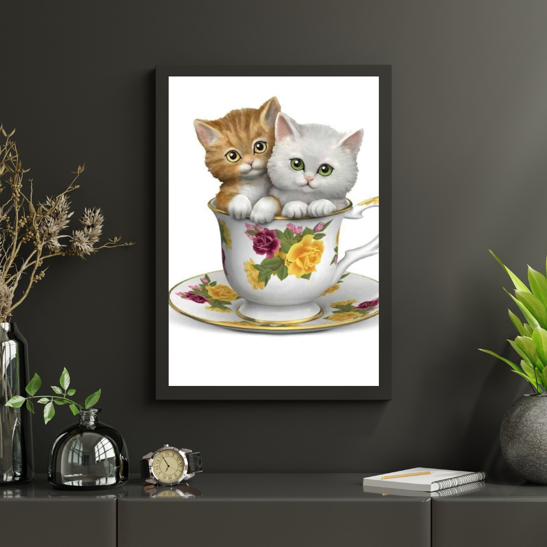 Diamond Painting Kocięta w filiżance - SEOS Shop ®