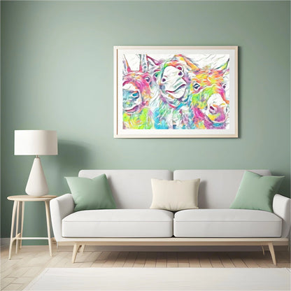 Diamond Painting Kolorowe osły - SEOS Shop ®