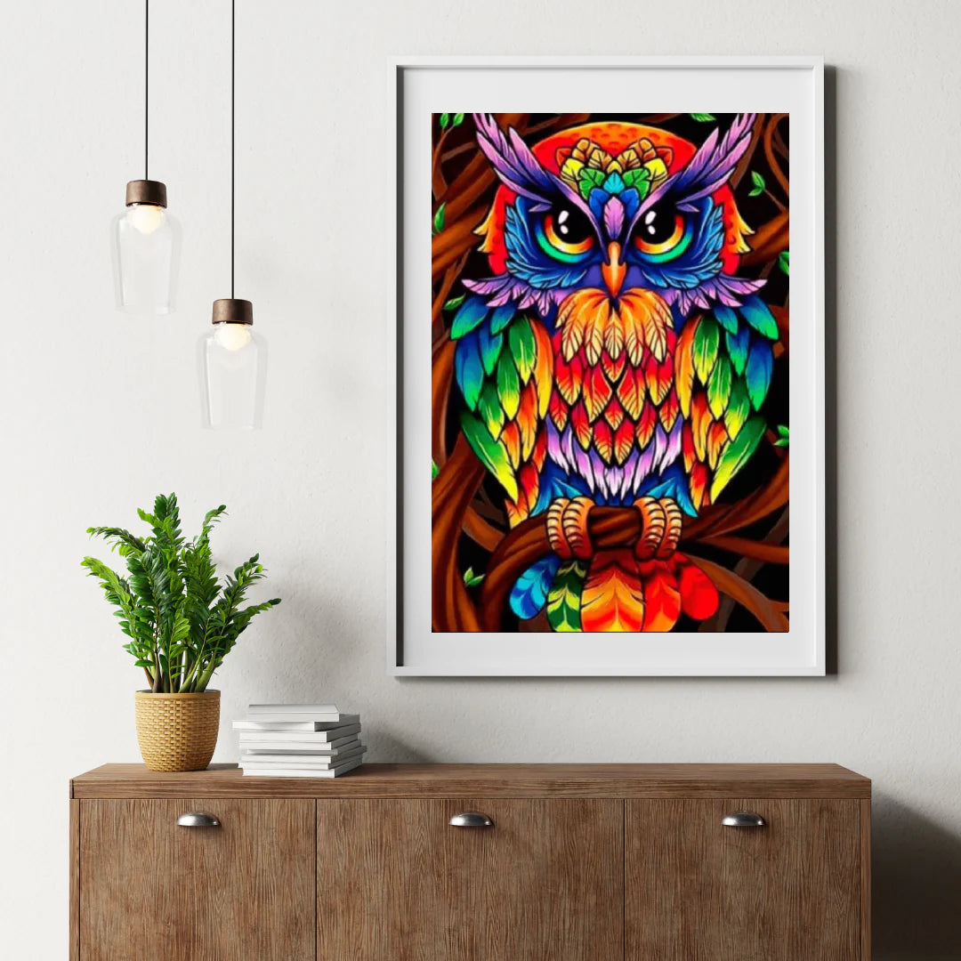 Diamond Painting Kolorowa sówka - SEOS Shop ®