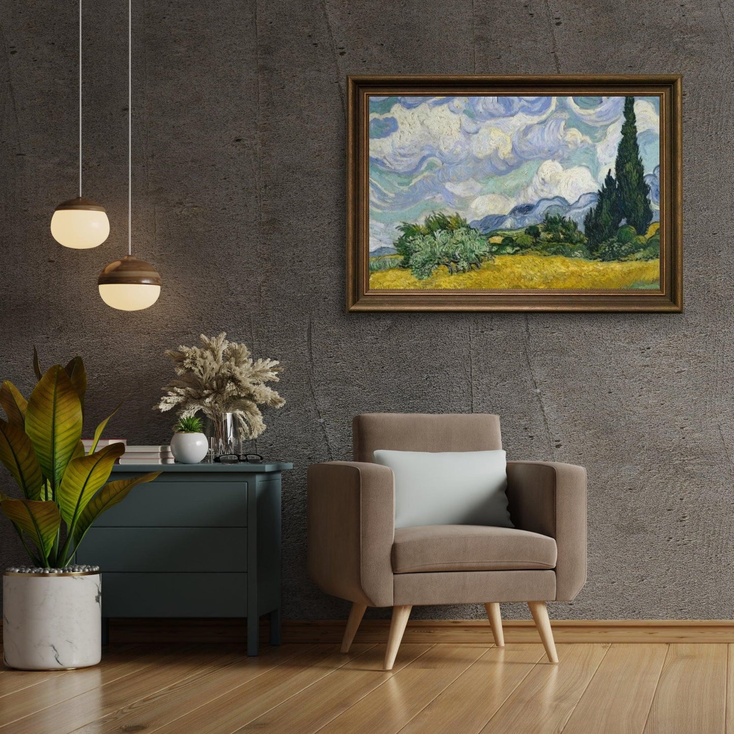 Diamond Painting Korenveld z cyprysami - SEOS Shop ®