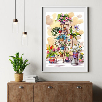 Diamond Painting Drabina z Kwiatami - SEOS Shop ®